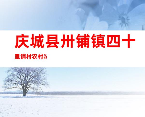 庆城县卅铺镇四十里铺村农村产业发展资金专业合作社
